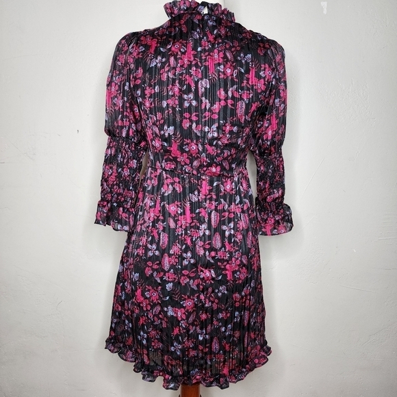 Urban Outfitters Maisy Mock Neck Floral Mini Dress Size Medium - Picture 11 of 16